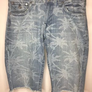 True Religion Men’s Cut-Off Jean Shorts